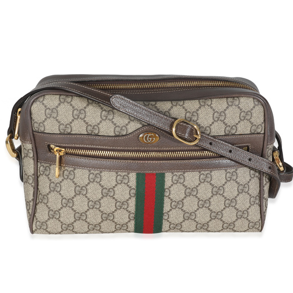 Gucci Beige GG Canvas Small Ophidia Shoulder Bag - Picture 1 of 8